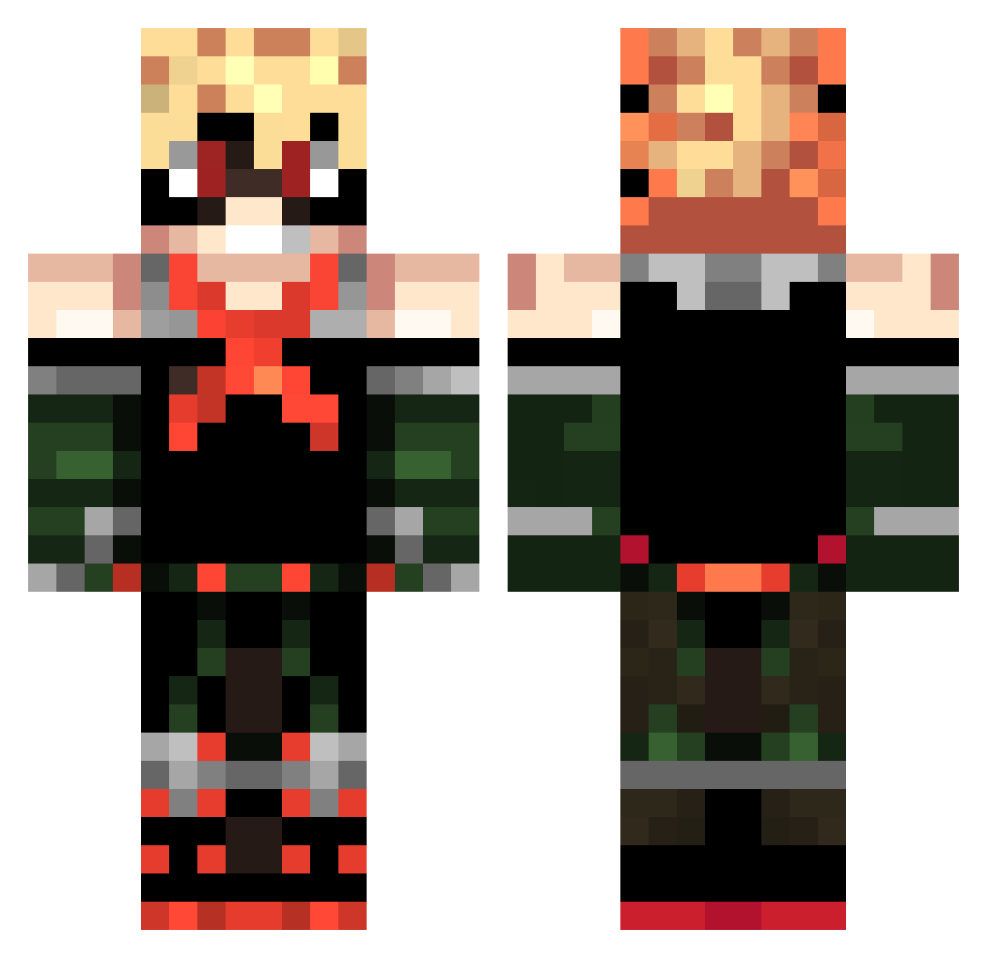 kanduraxx Minecraft skin, front and back view