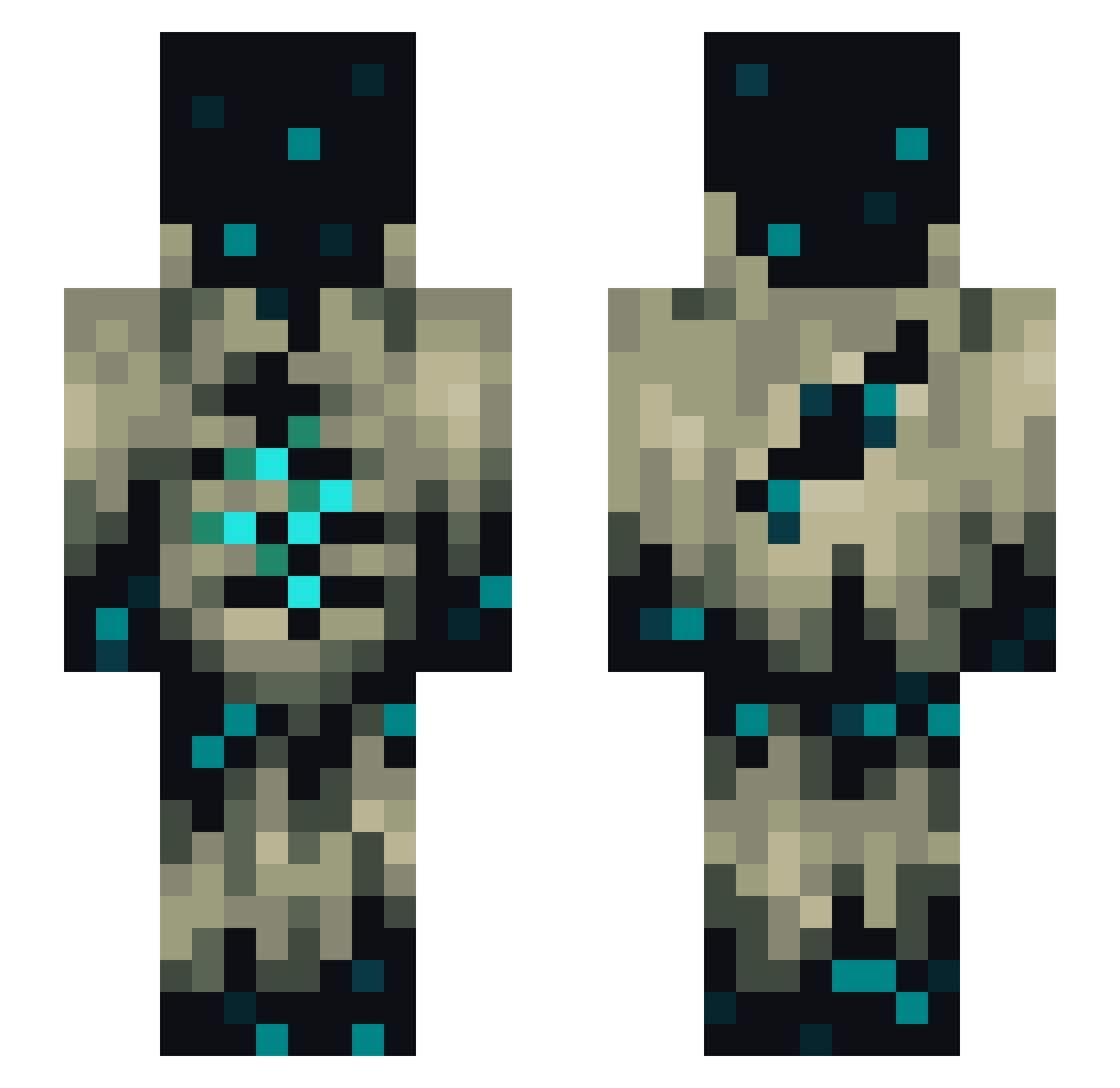 ASourSimp Minecraft skin, front and back view