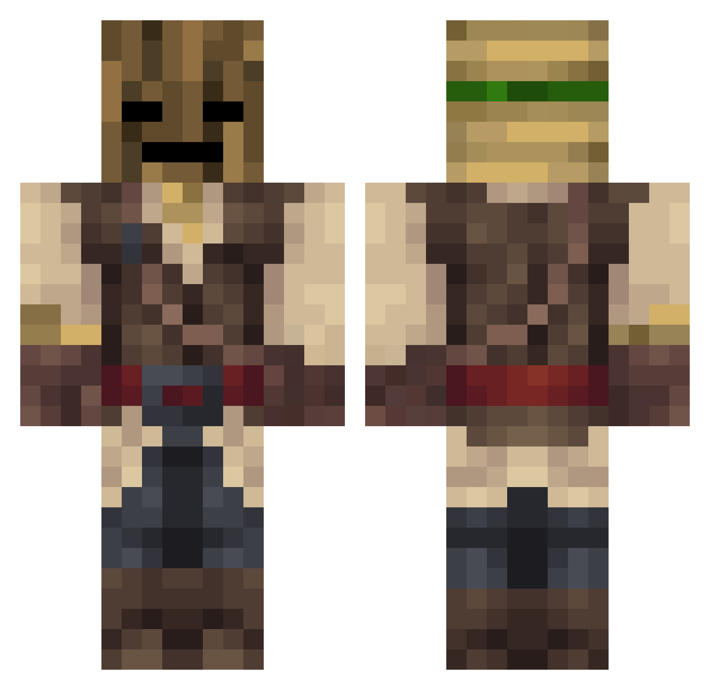 Braydomorph1 Minecraft skin, front and back view