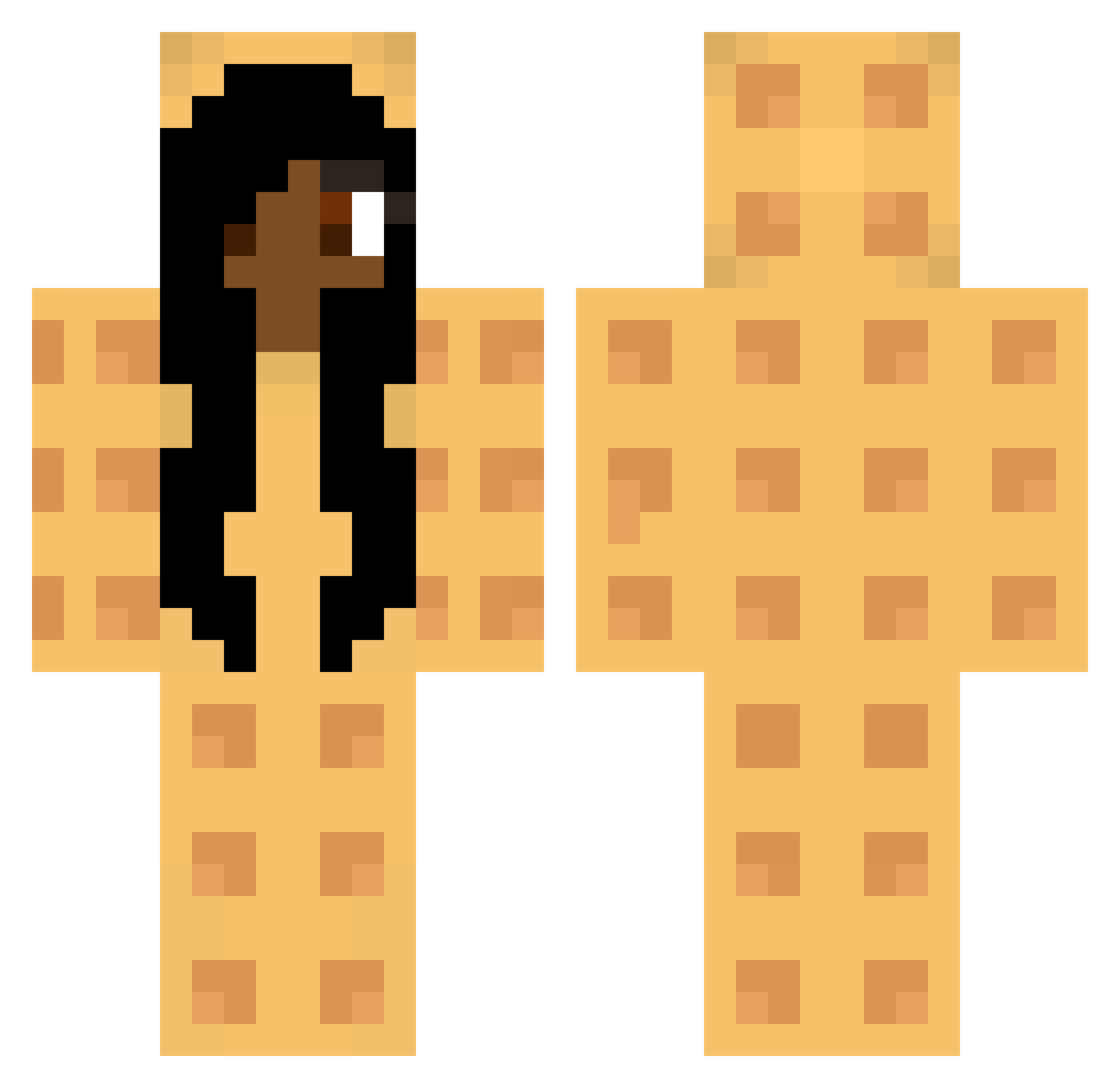 Phyllodoce Minecraft skin, front and back view