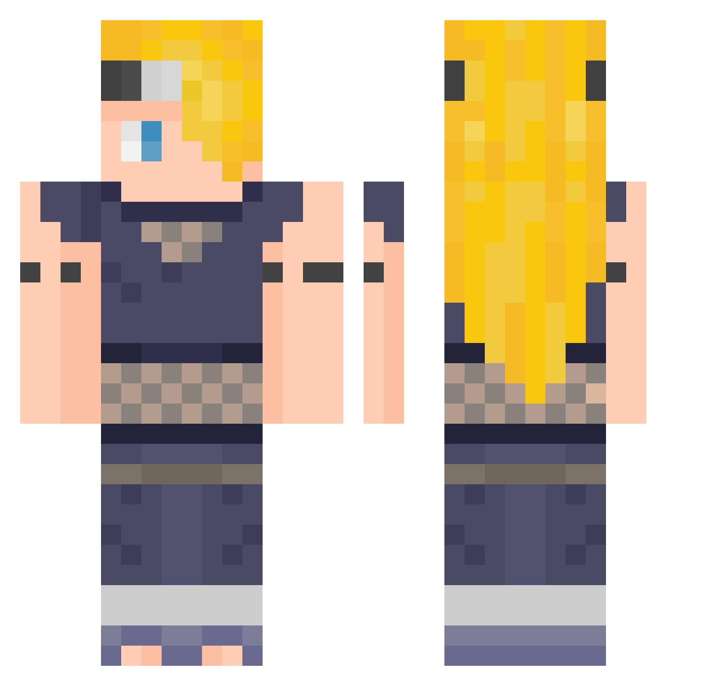 Pleb_Zer0 Minecraft skin, front and back view