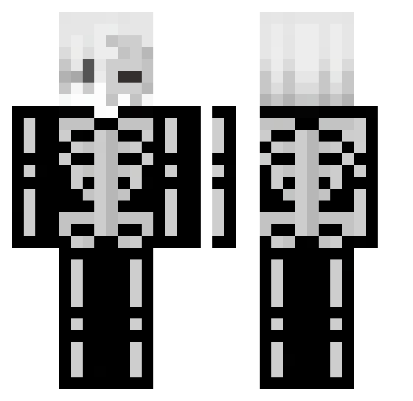 AnchorDingus Minecraft skin, front and back view