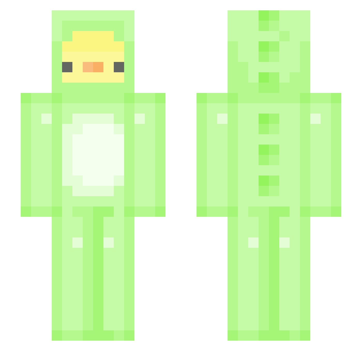 FirstSupreme Minecraft skin, front and back view