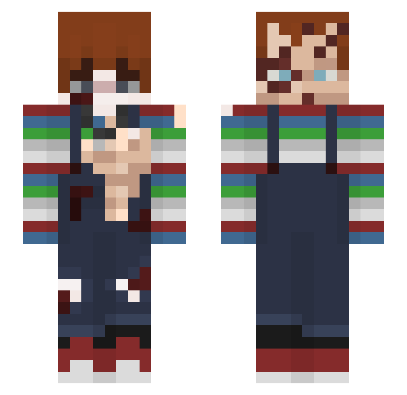 KelotsConYogurt Minecraft skin, front and back view