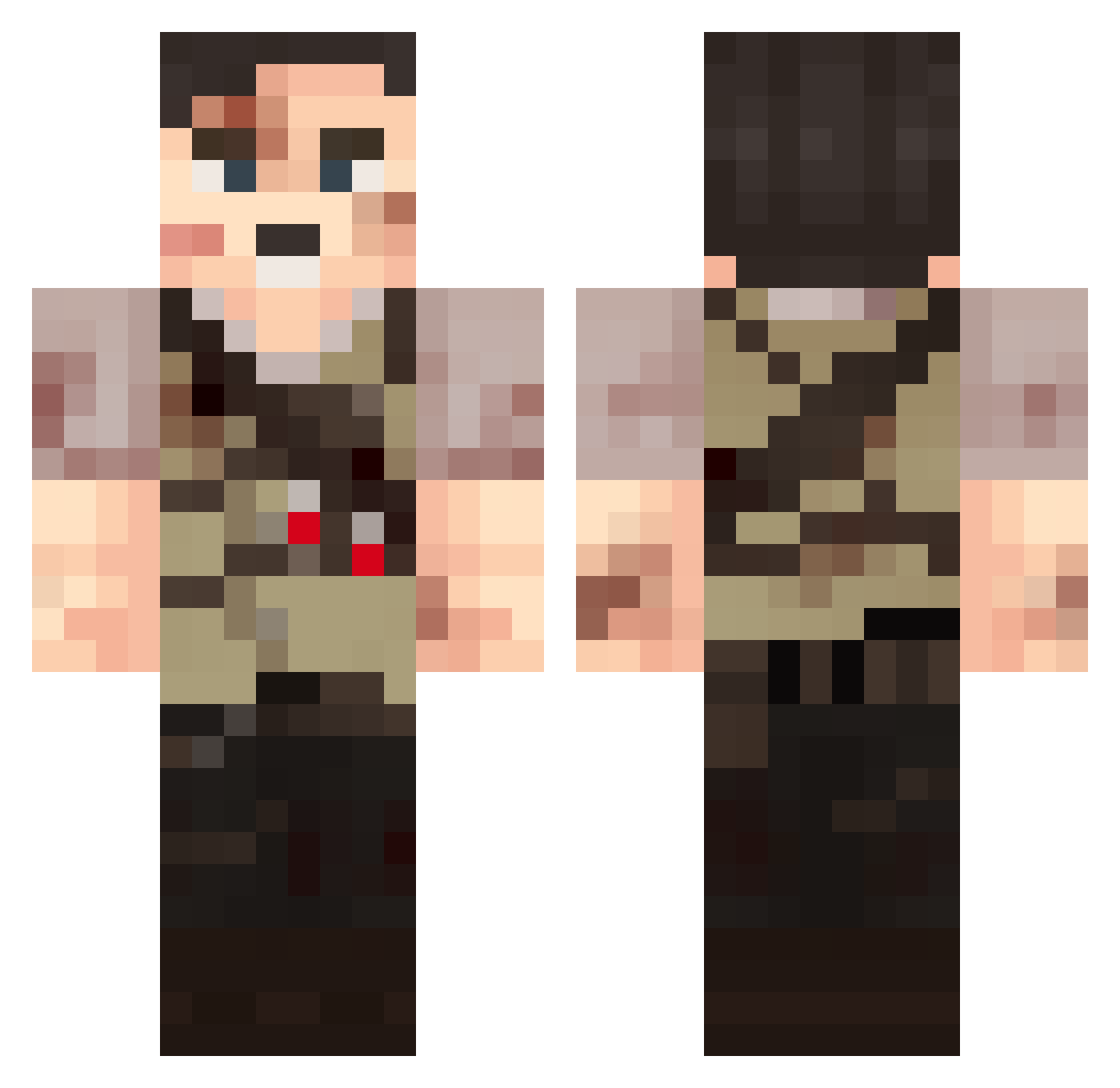 ThatOneGuy104th Minecraft skin, front and back view