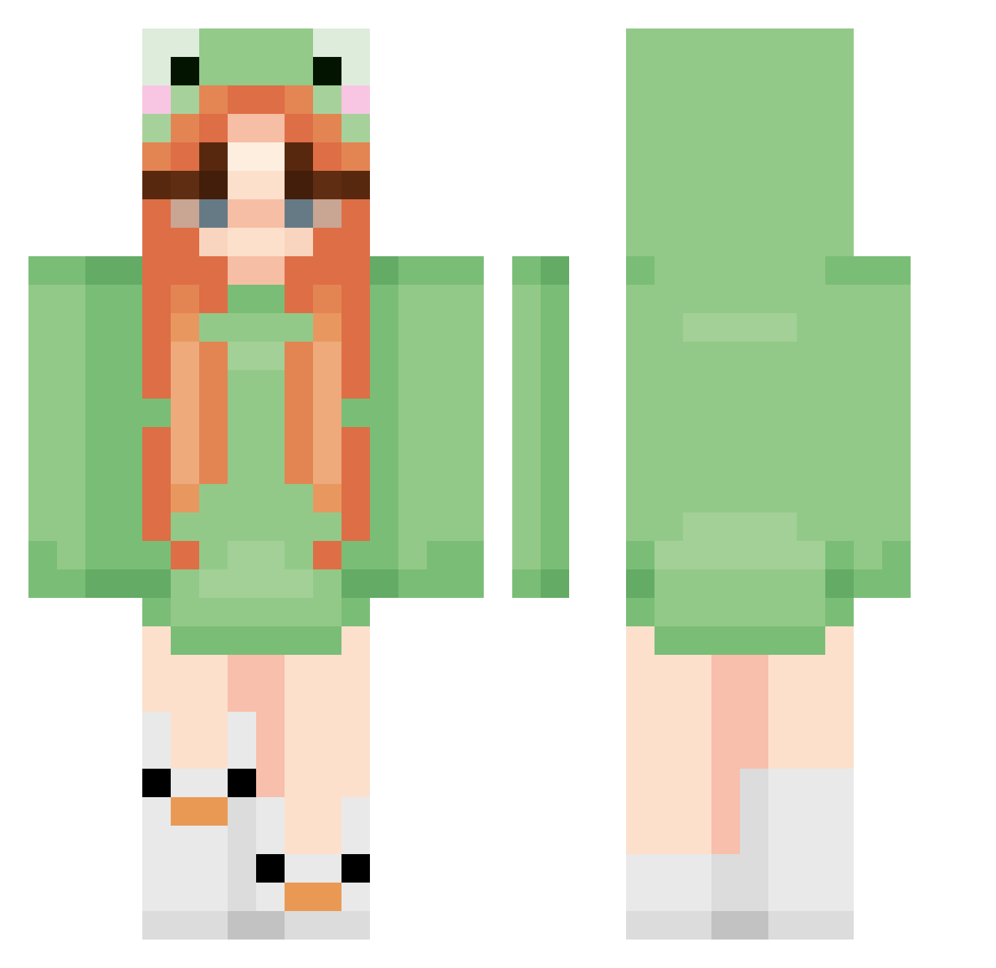 gangsterhayden Minecraft skin, front and back view