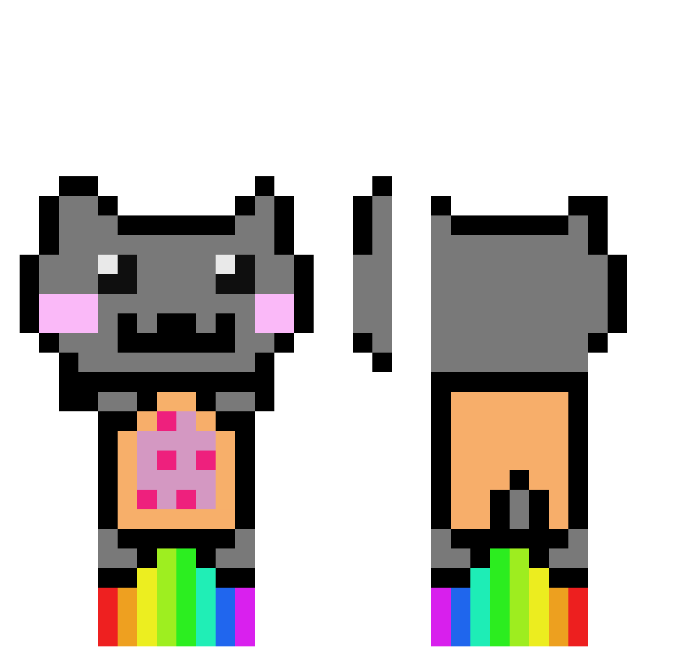 skipiecham Minecraft skin, front and back view