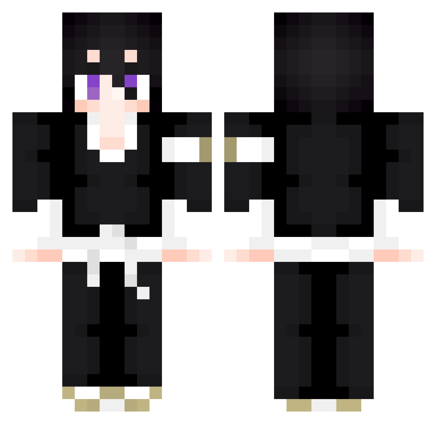 Darkcon31 Minecraft skin, front and back view