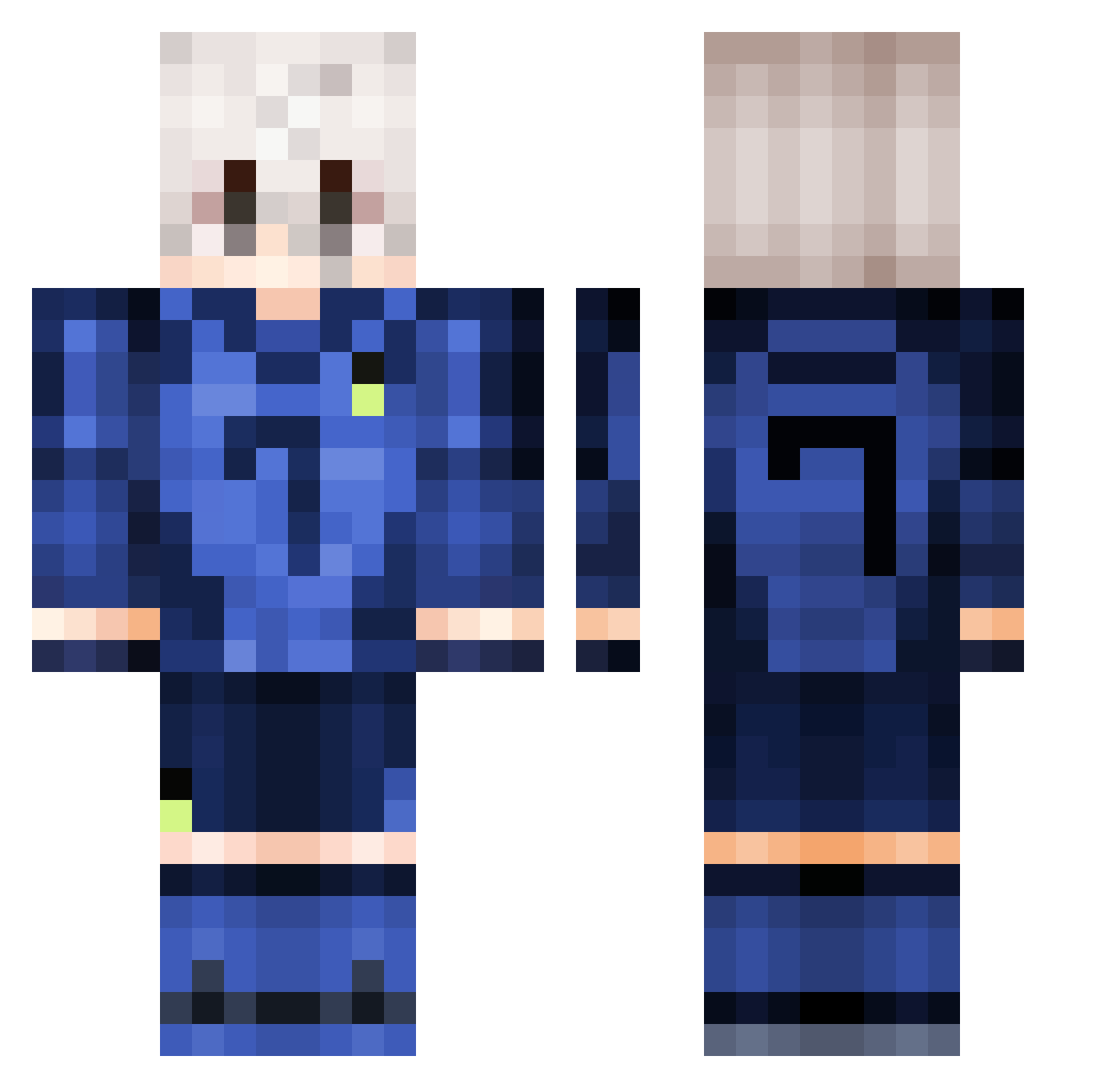marcysman Minecraft skin, front and back view