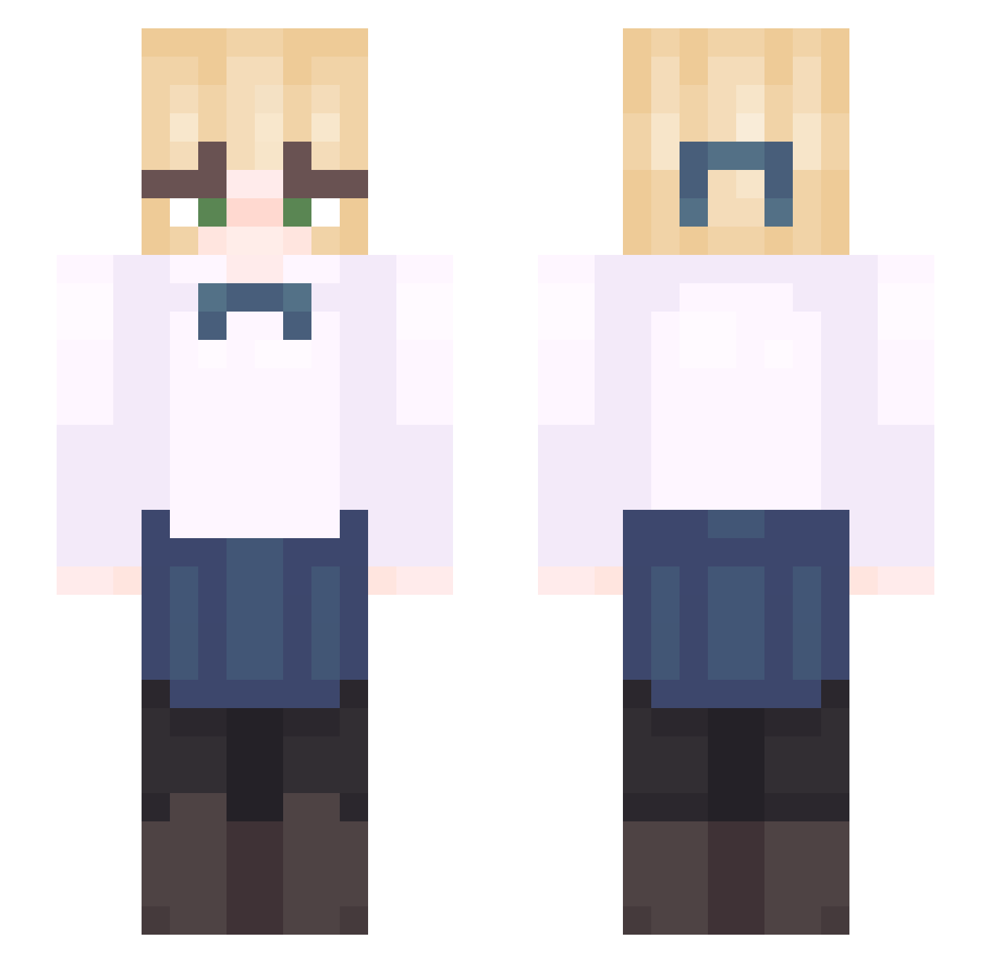 Esterrr__ Minecraft skin, front and back view