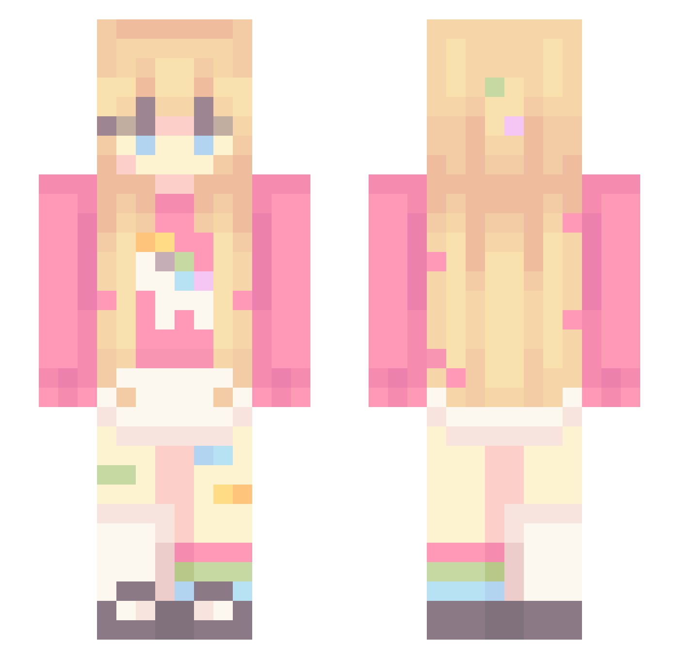 EmilyKurtz Minecraft skin, front and back view