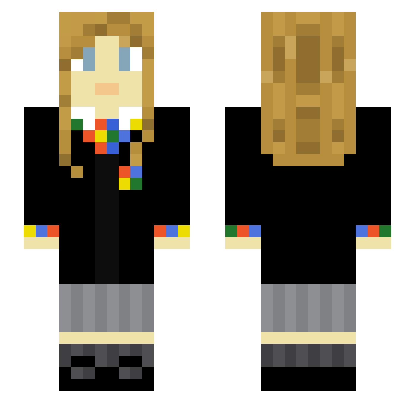 wildfire882 Minecraft skin, front and back view