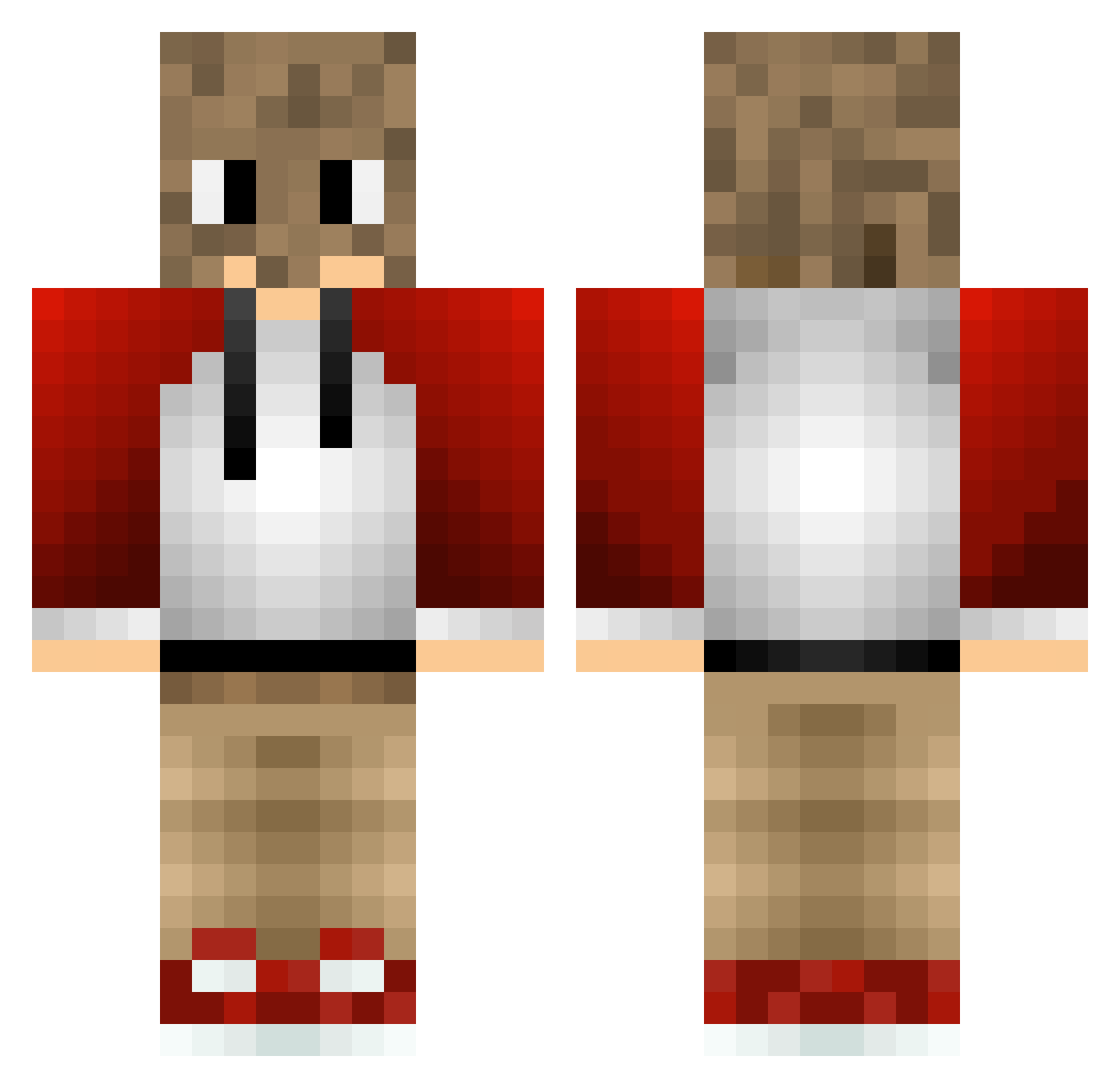 Bhag Minecraft skin, front and back view