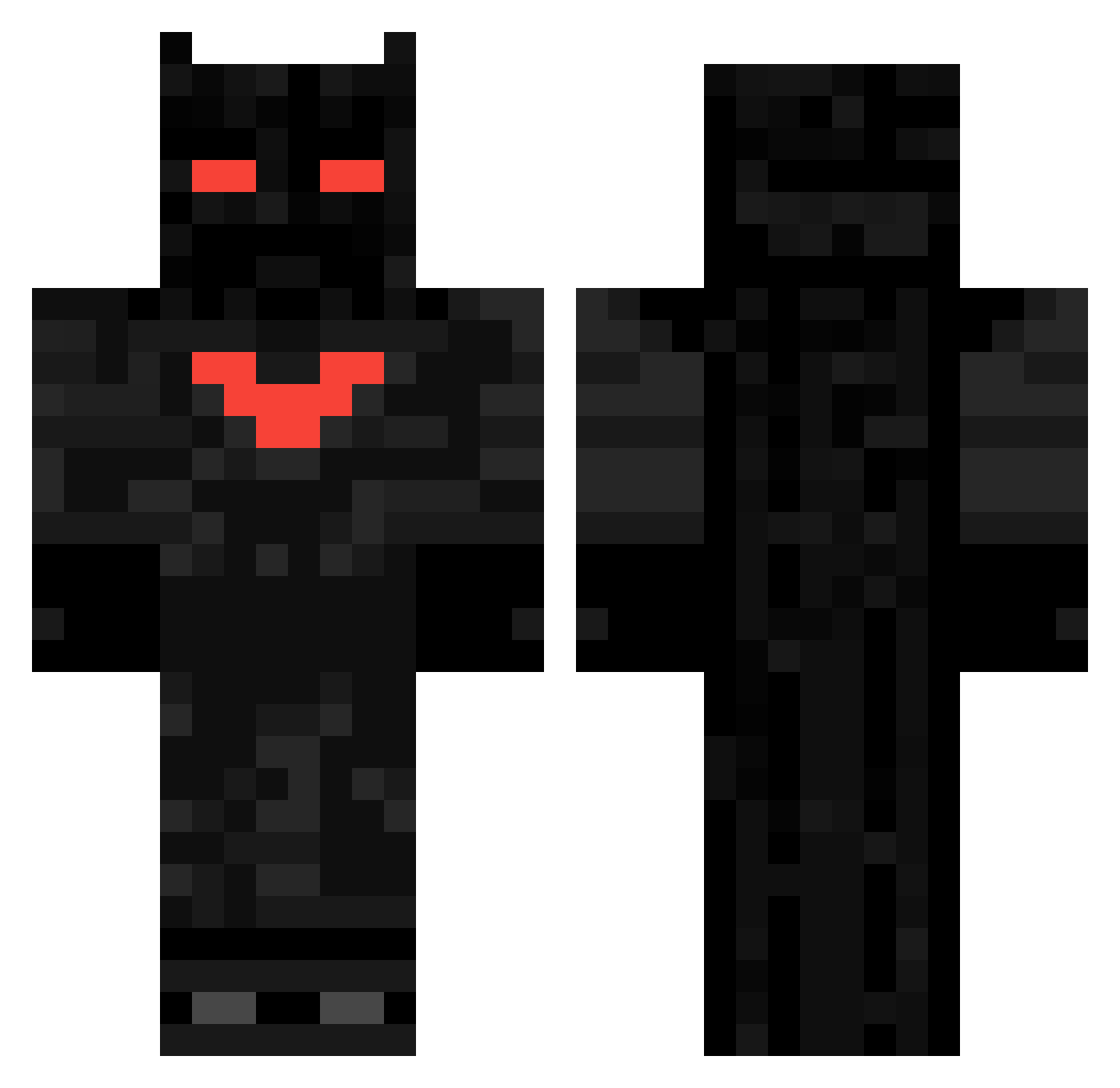 NicoVP Minecraft skin, front and back view