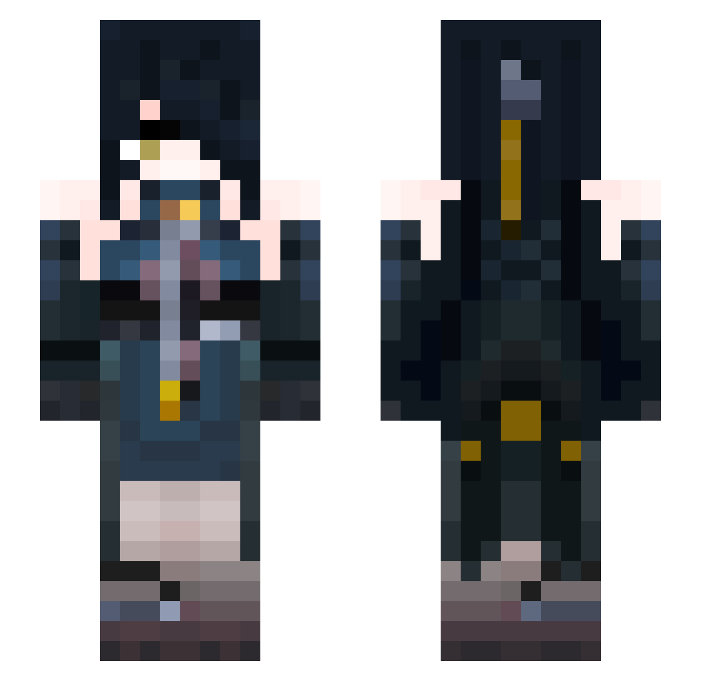 OmeletteAi Minecraft skin, front and back view
