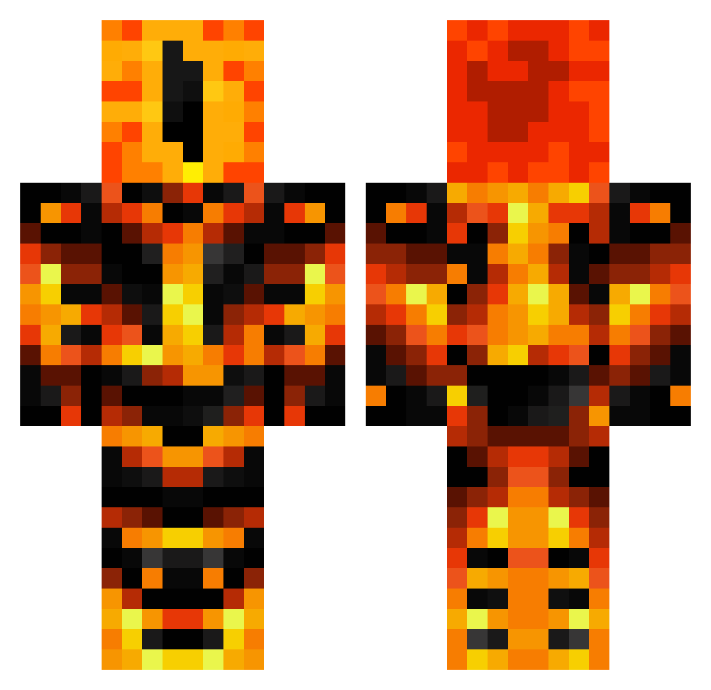 Dredre3_0 Minecraft skin, front and back view
