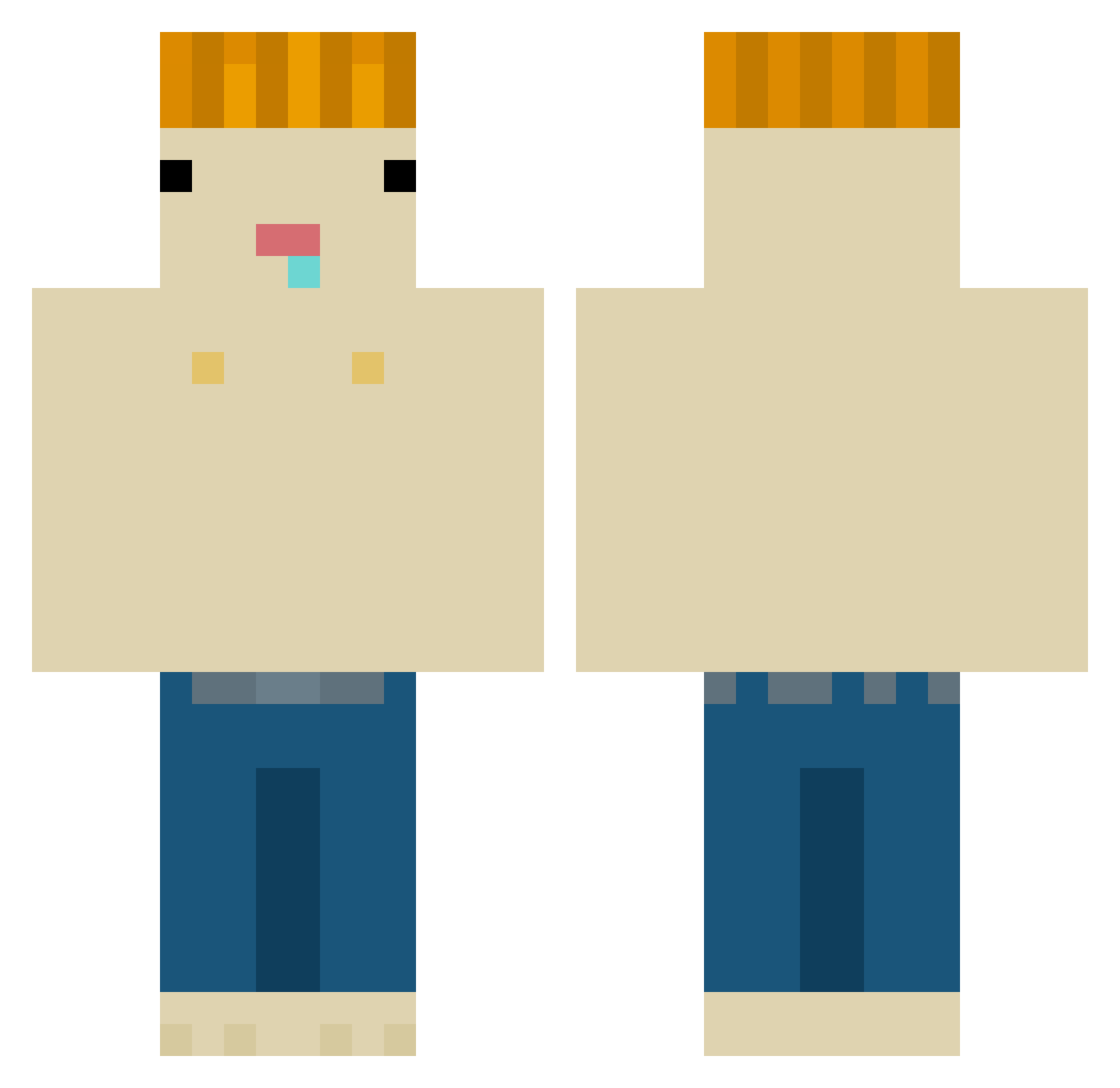 tommyatesalami Minecraft skin, front and back view