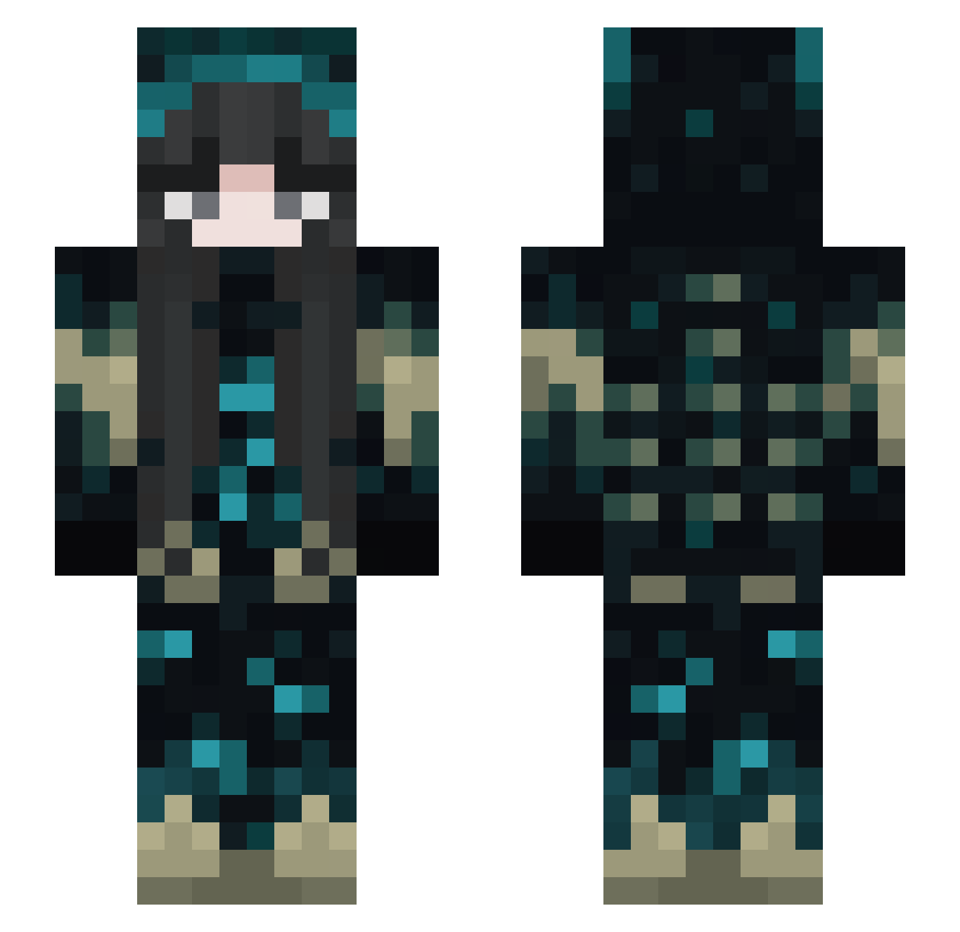 catkyou Minecraft skin, front and back view
