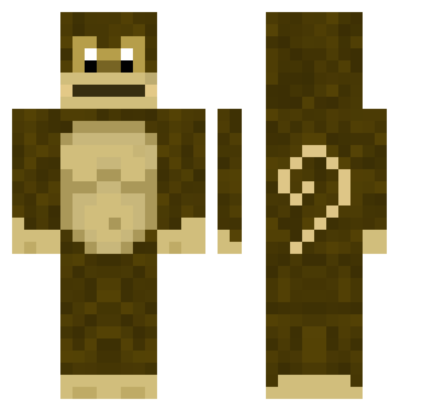 THDWNSGUR Minecraft skin, front and back view