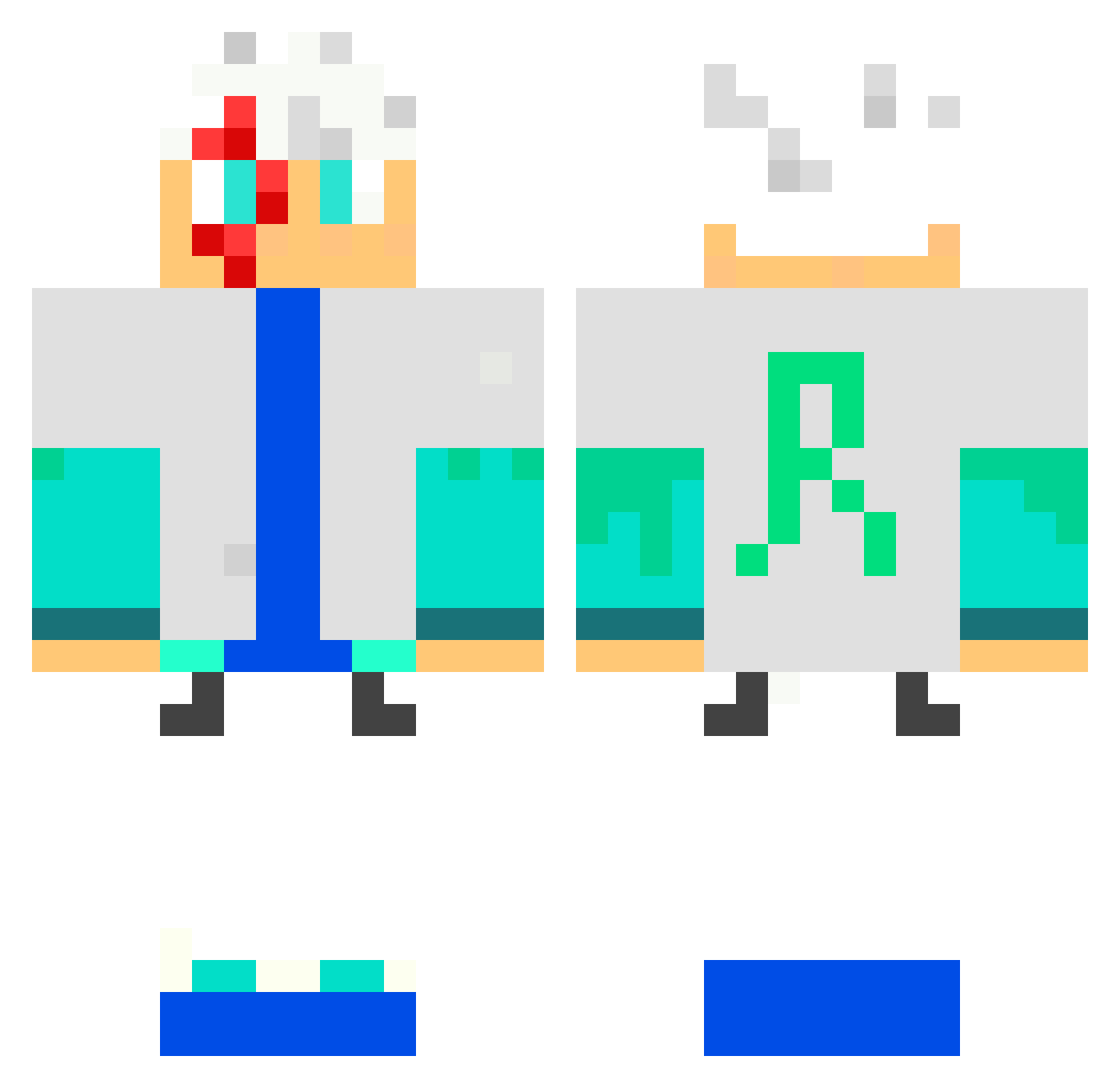 rewIIIl Minecraft skin, front and back view