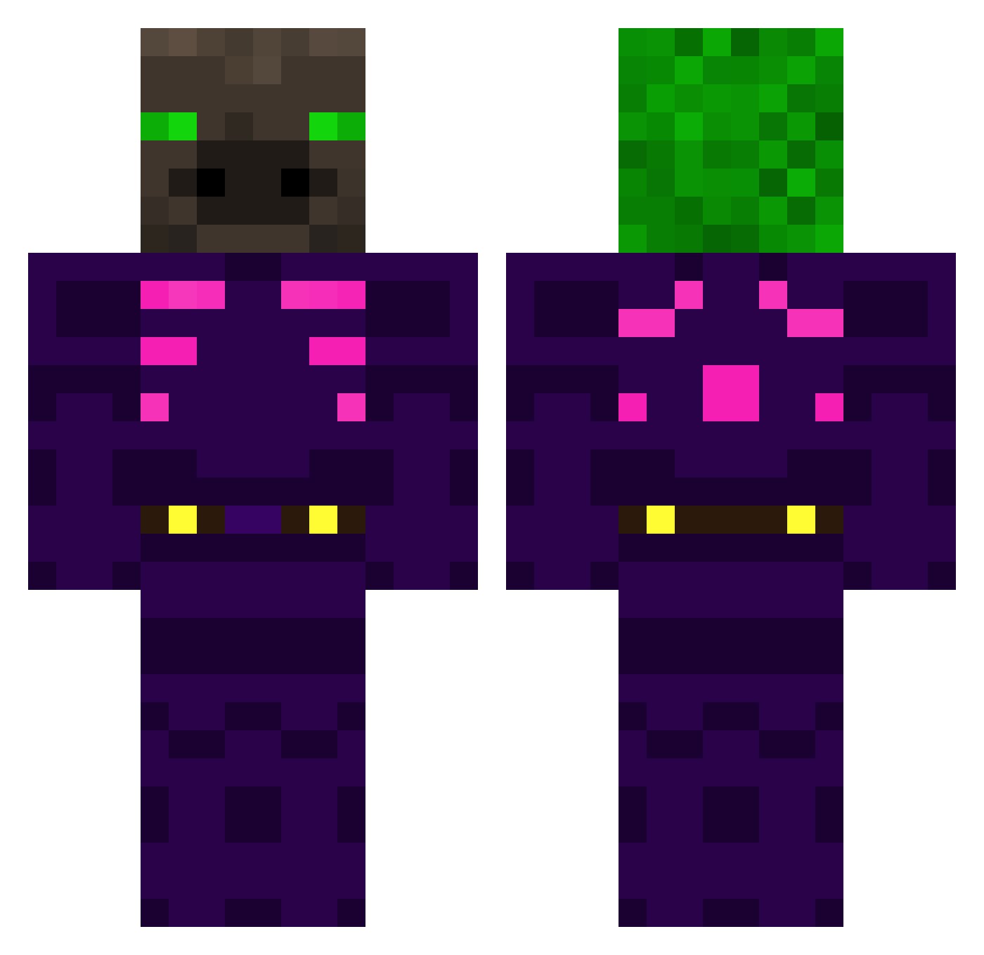 GrandMaster_Oink Minecraft skin, front and back view