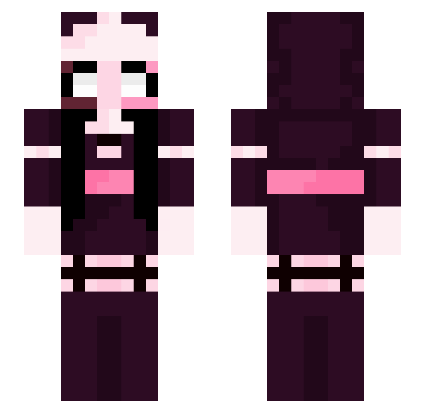 flanballer Minecraft skin, front and back view