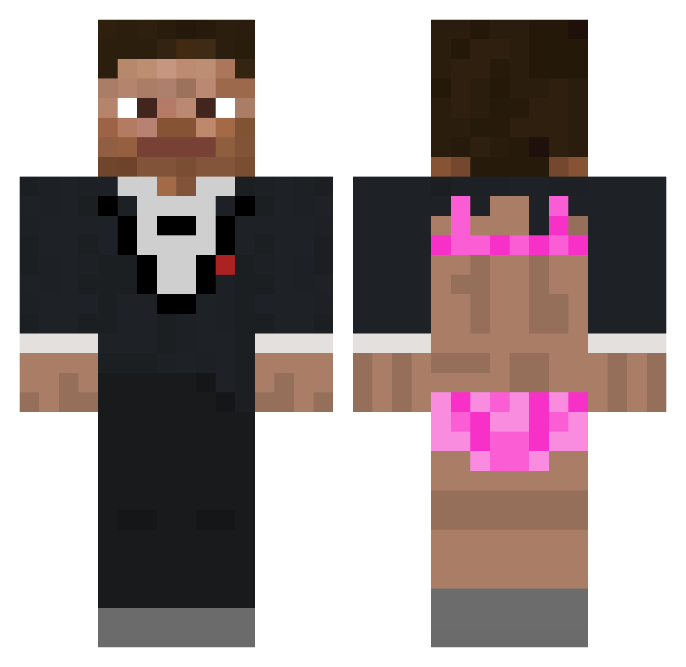 RCHlemon Minecraft skin, front and back view