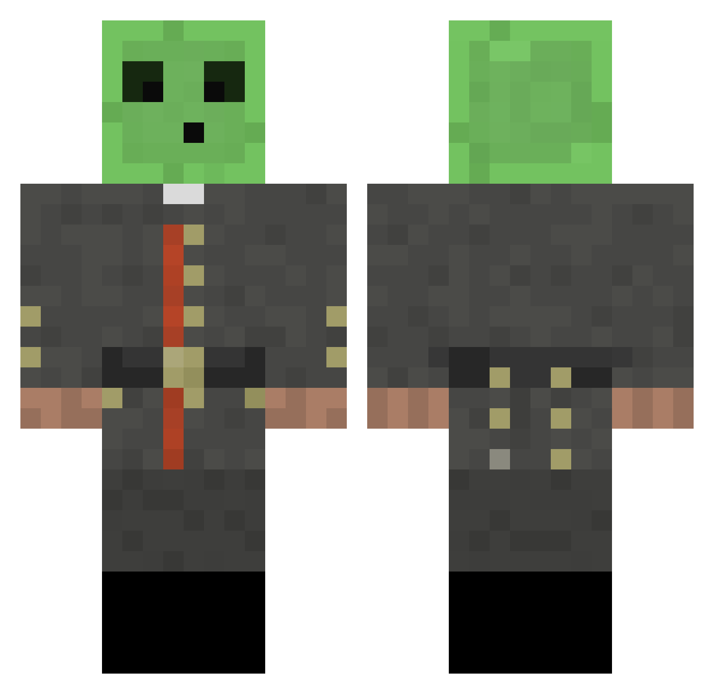 lybdDC Minecraft skin, front and back view