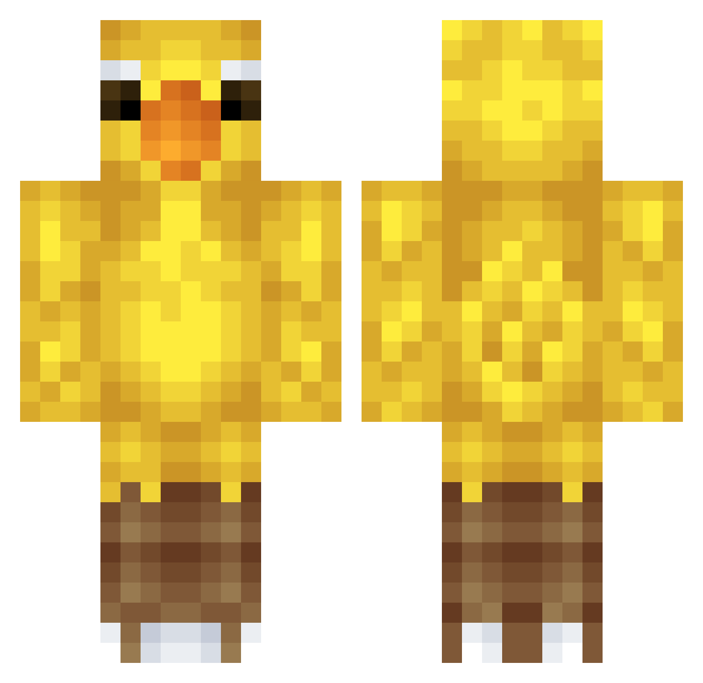 _Coldcrow_ Minecraft skin, front and back view