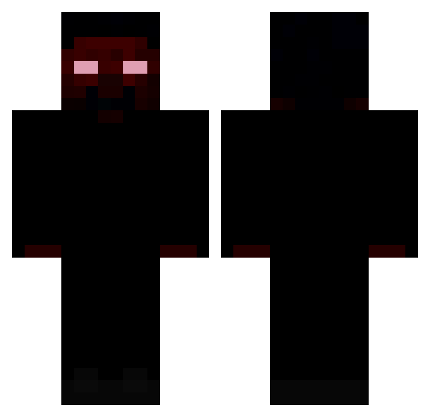 Mensual Minecraft skin, front and back view
