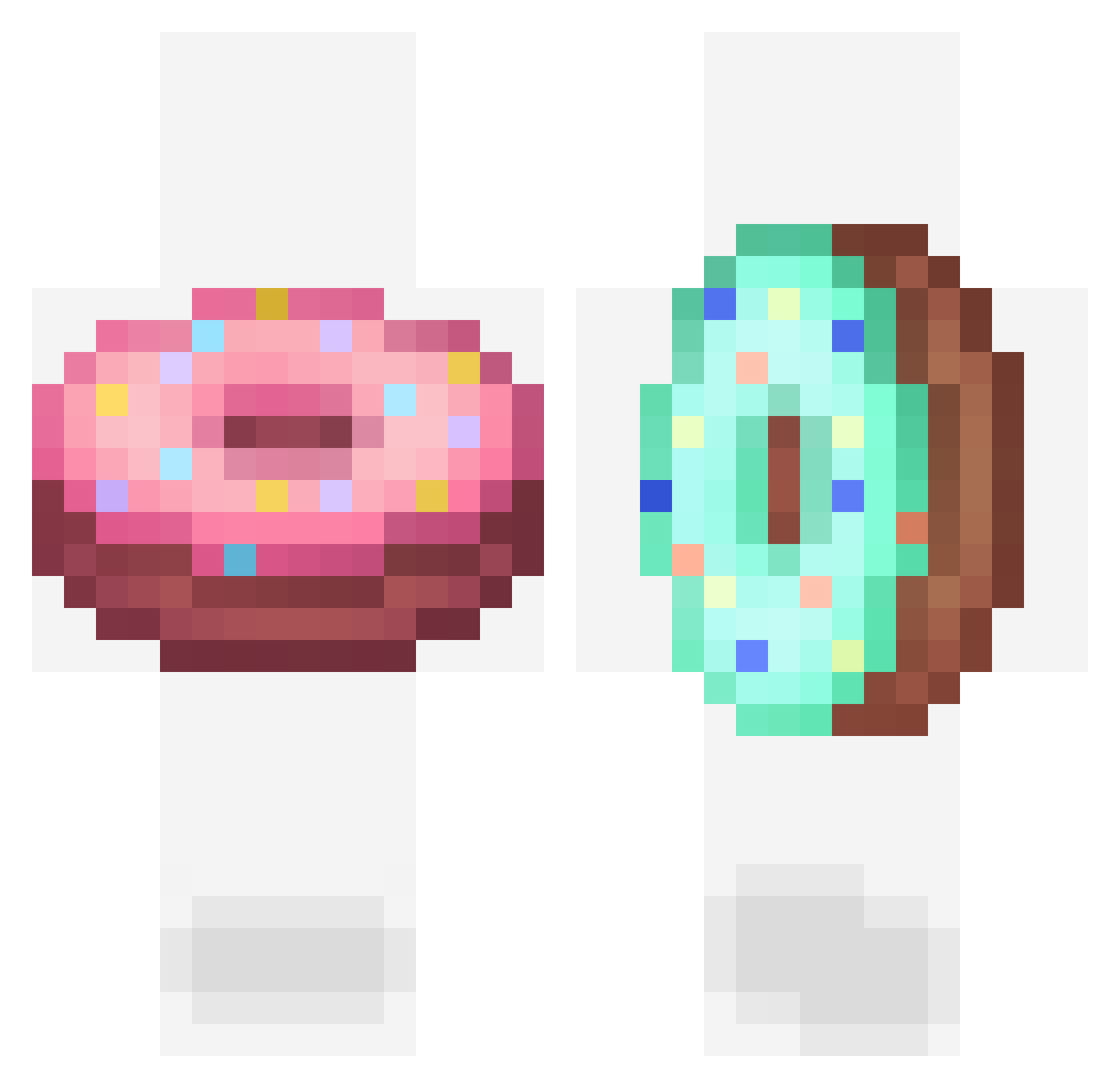 IlikeToEatDonuts Minecraft skin, front and back view