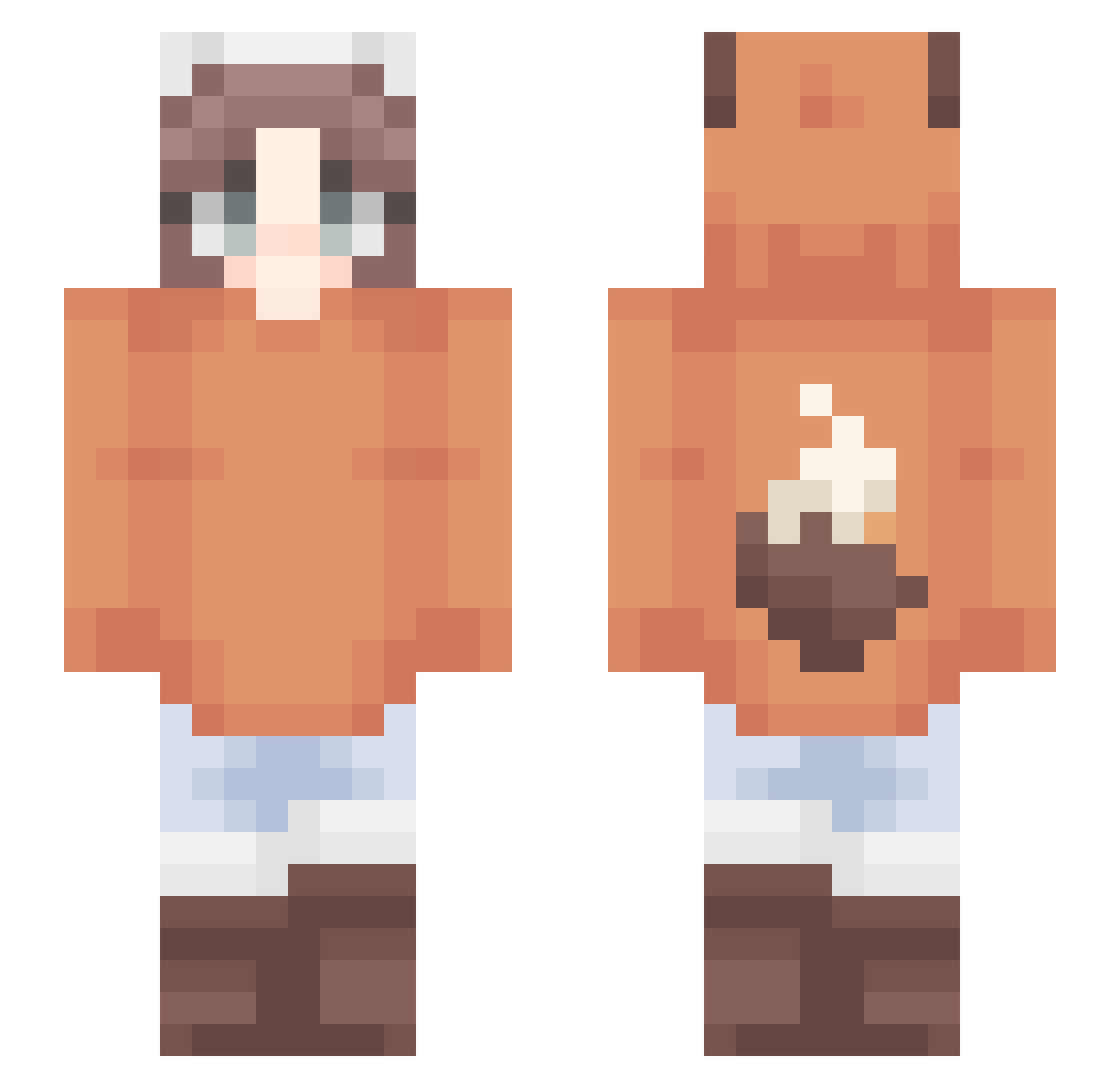 melbelus Minecraft skin, front and back view