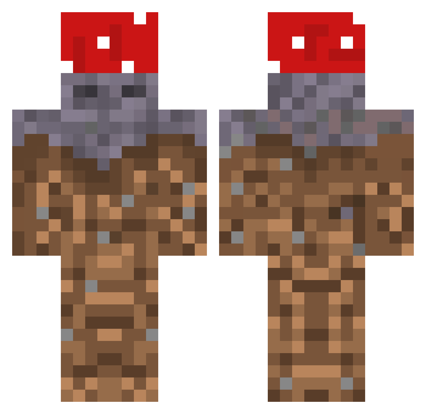 MrMine04 Minecraft skin, front and back view