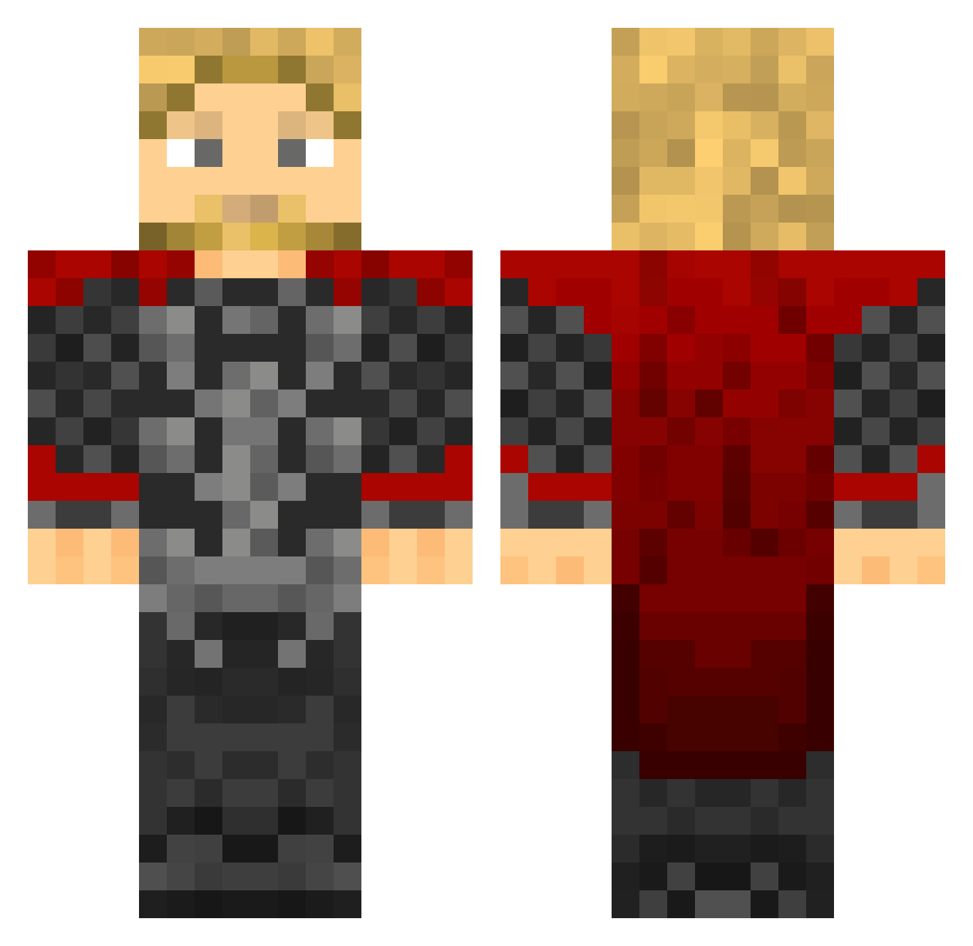 stretch310 Minecraft skin, front and back view
