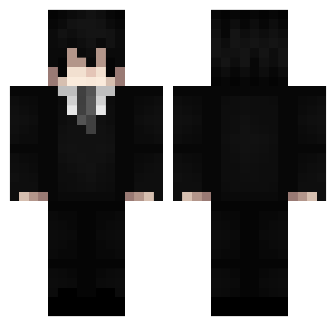 Seinpasswort Minecraft skin, front and back view