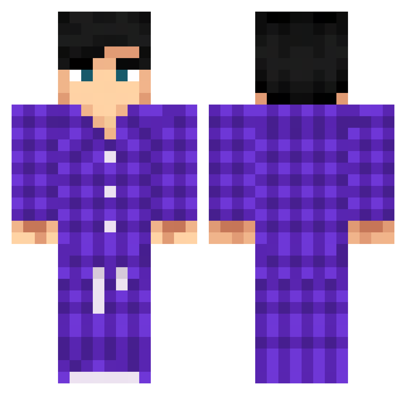 999Molthe Minecraft skin, front and back view