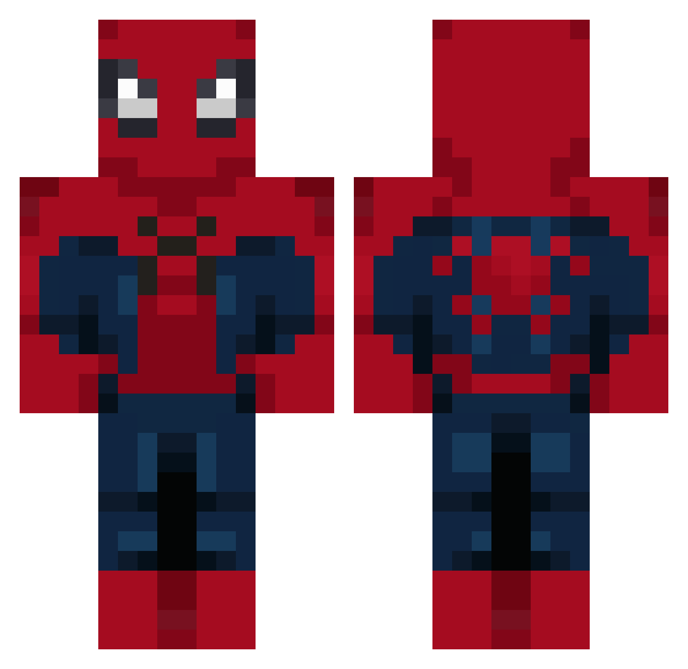Rusuuu Minecraft skin, front and back view
