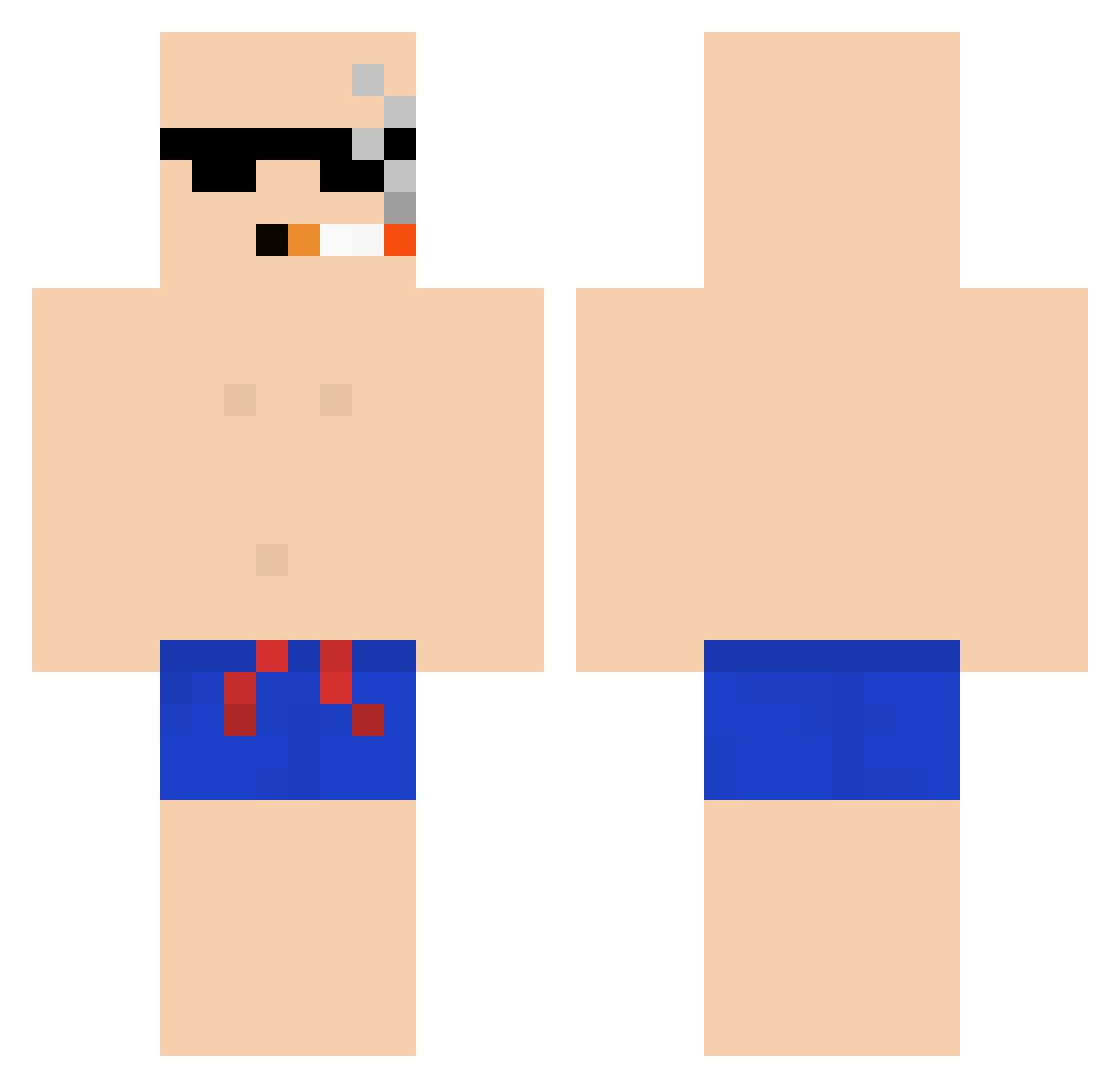 glock18vN Minecraft skin, front and back view