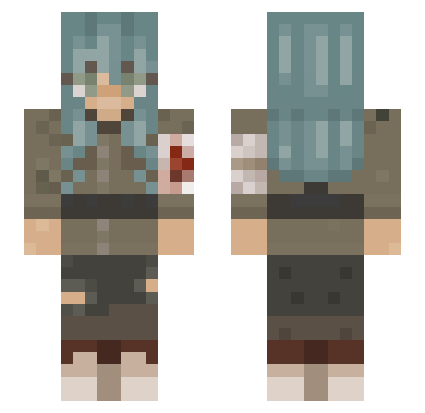 Willows_Haven Minecraft skin, front and back view
