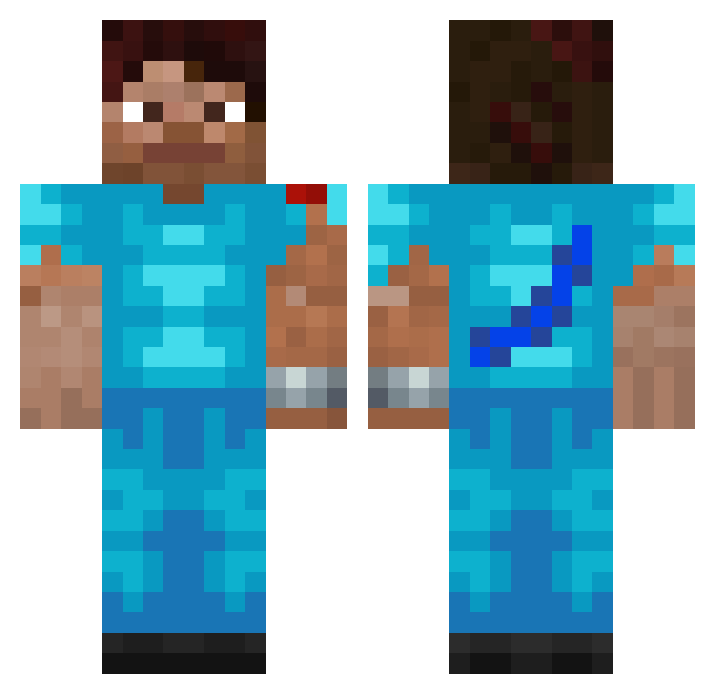 Ace_Guy1534 Minecraft skin, front and back view
