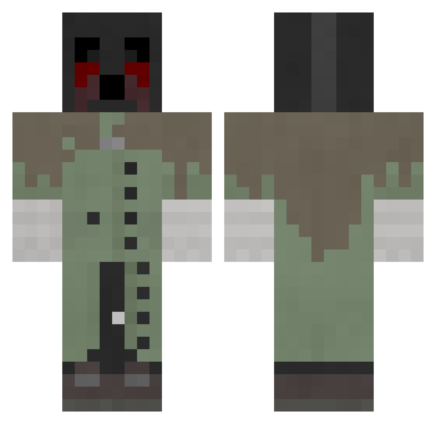 Chervonych Minecraft skin, front and back view