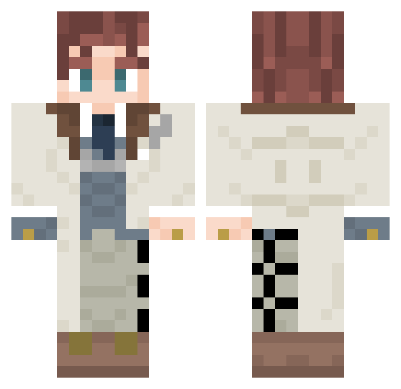 Iskandar_Ssj Minecraft skin, front and back view