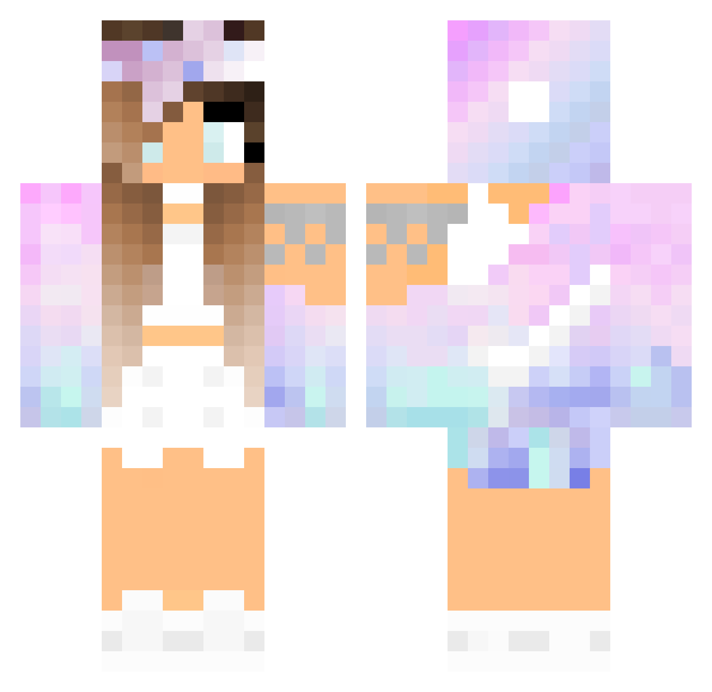 xXYokaiXx Minecraft skin, front and back view