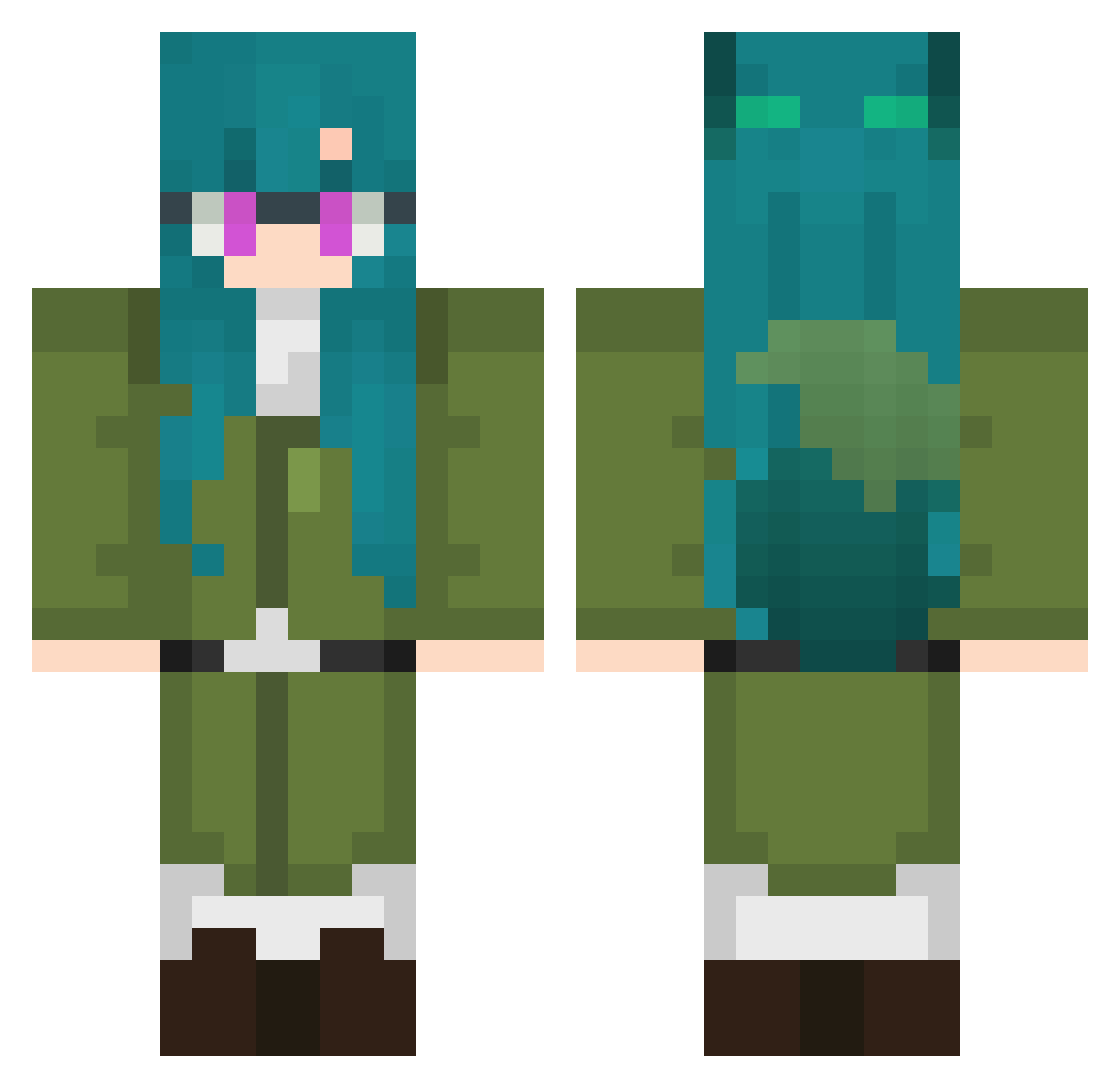 Matilda4k9 Minecraft skin, front and back view