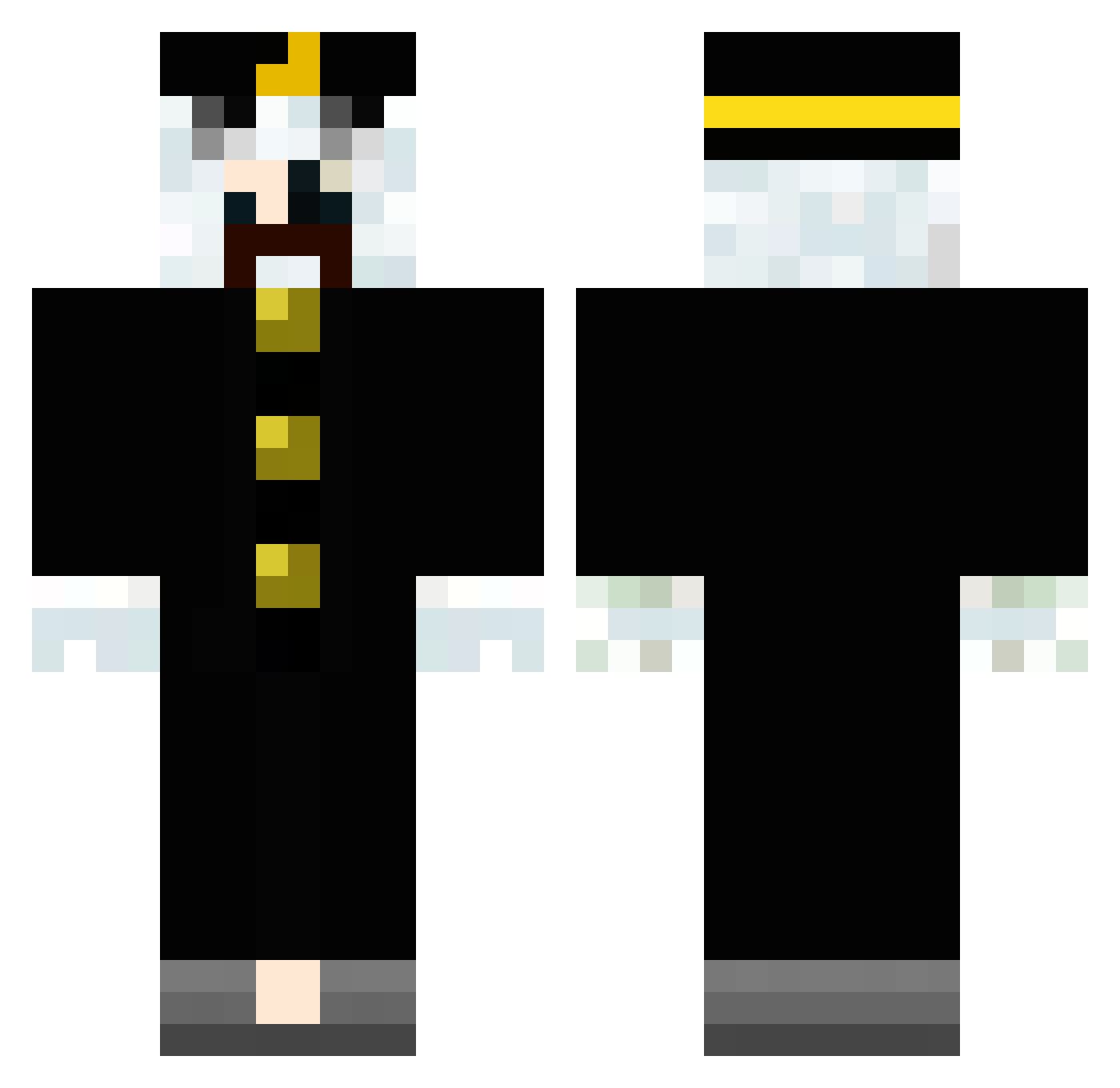 Nippon Minecraft skin, front and back view