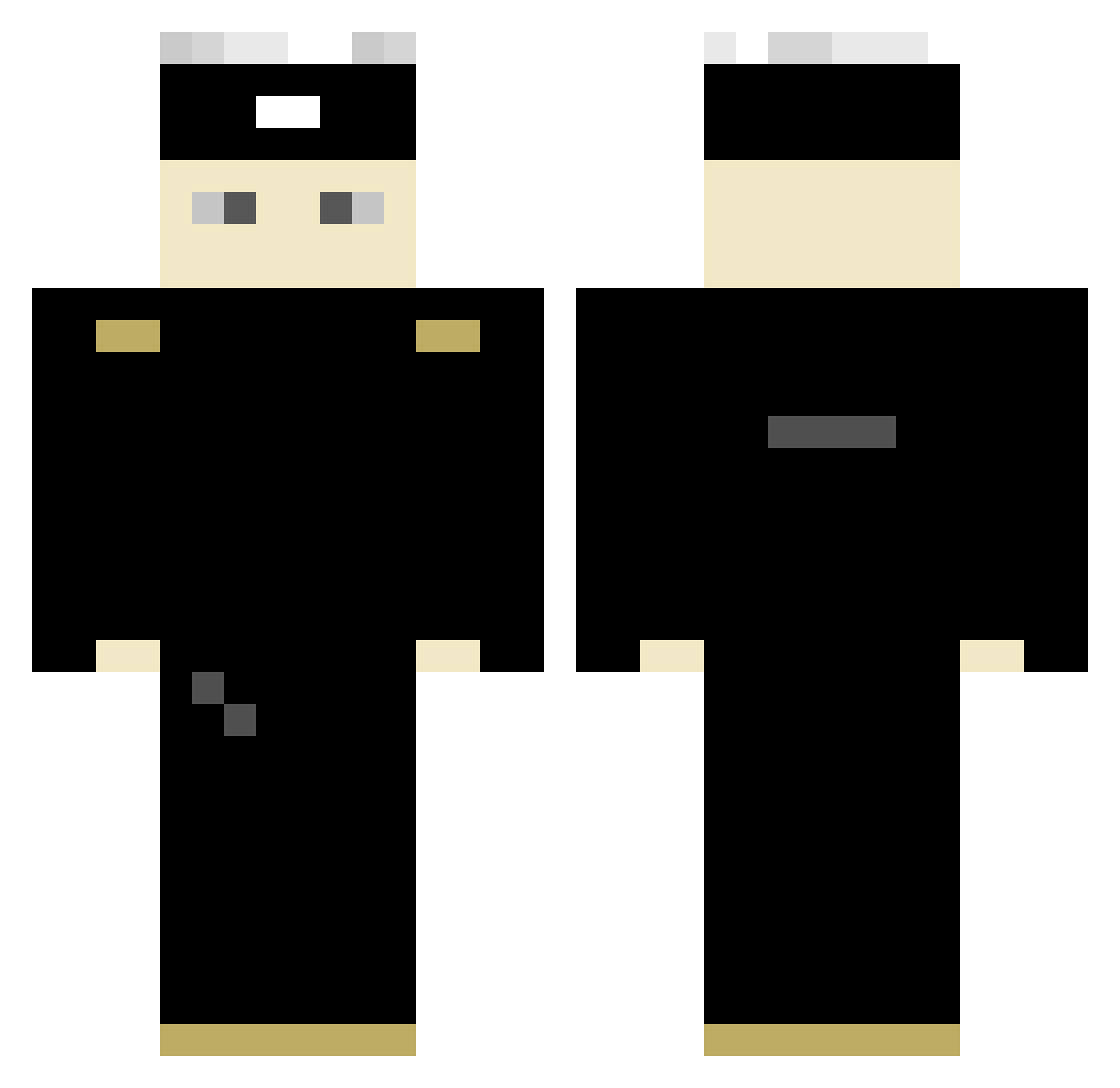 anemosis Minecraft skin, front and back view