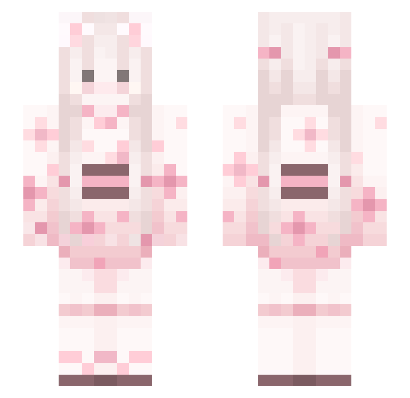elissacat Minecraft skin, front and back view