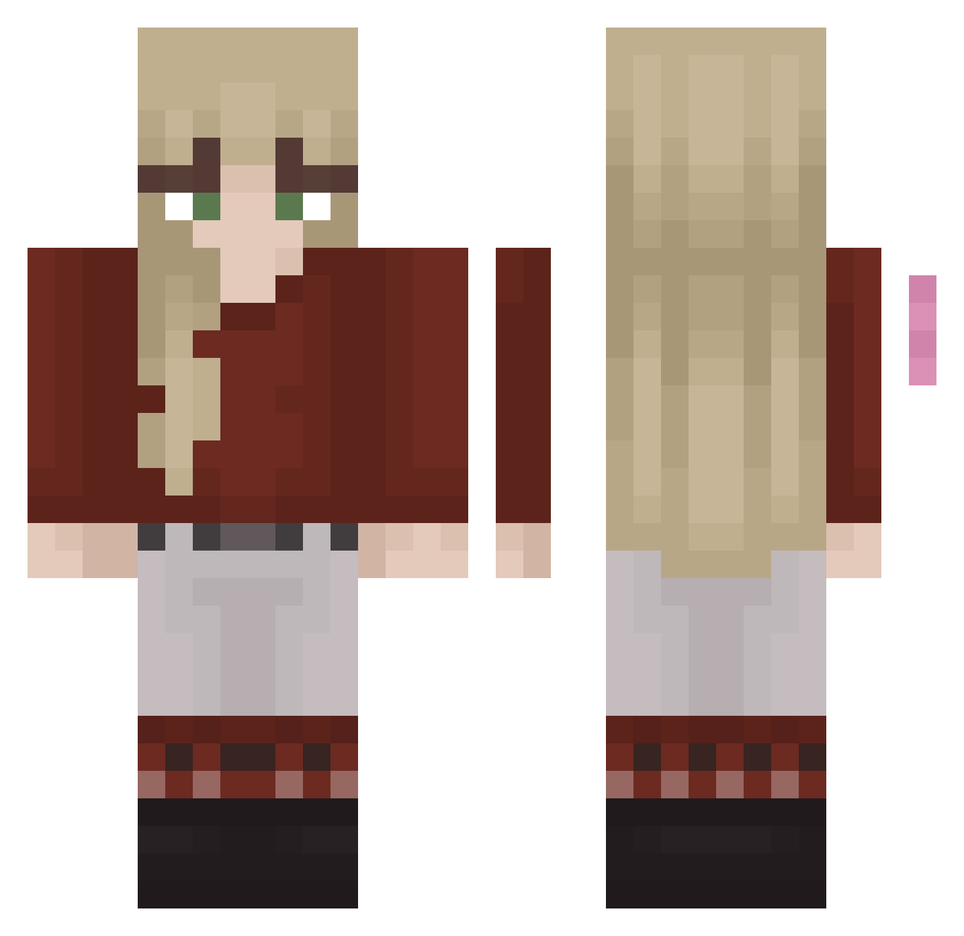 MirkoRostedt Minecraft skin, front and back view