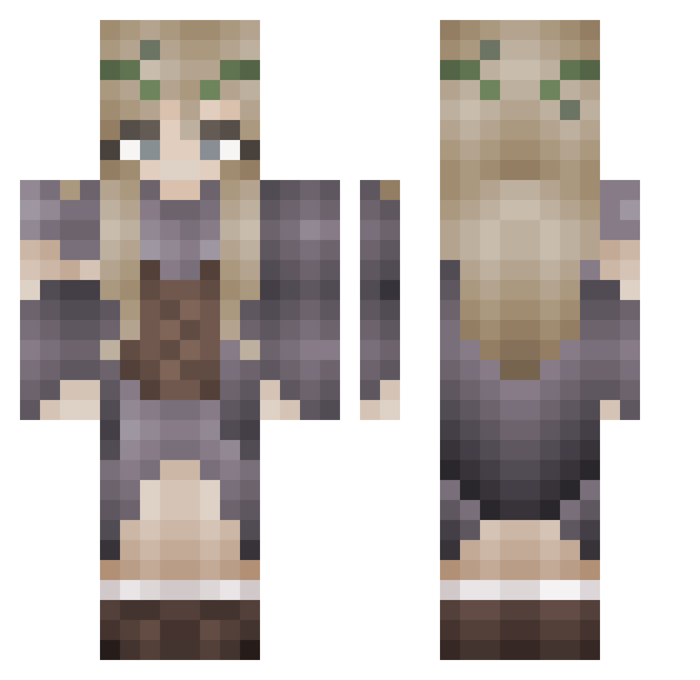 alexsir42 Minecraft skin, front and back view