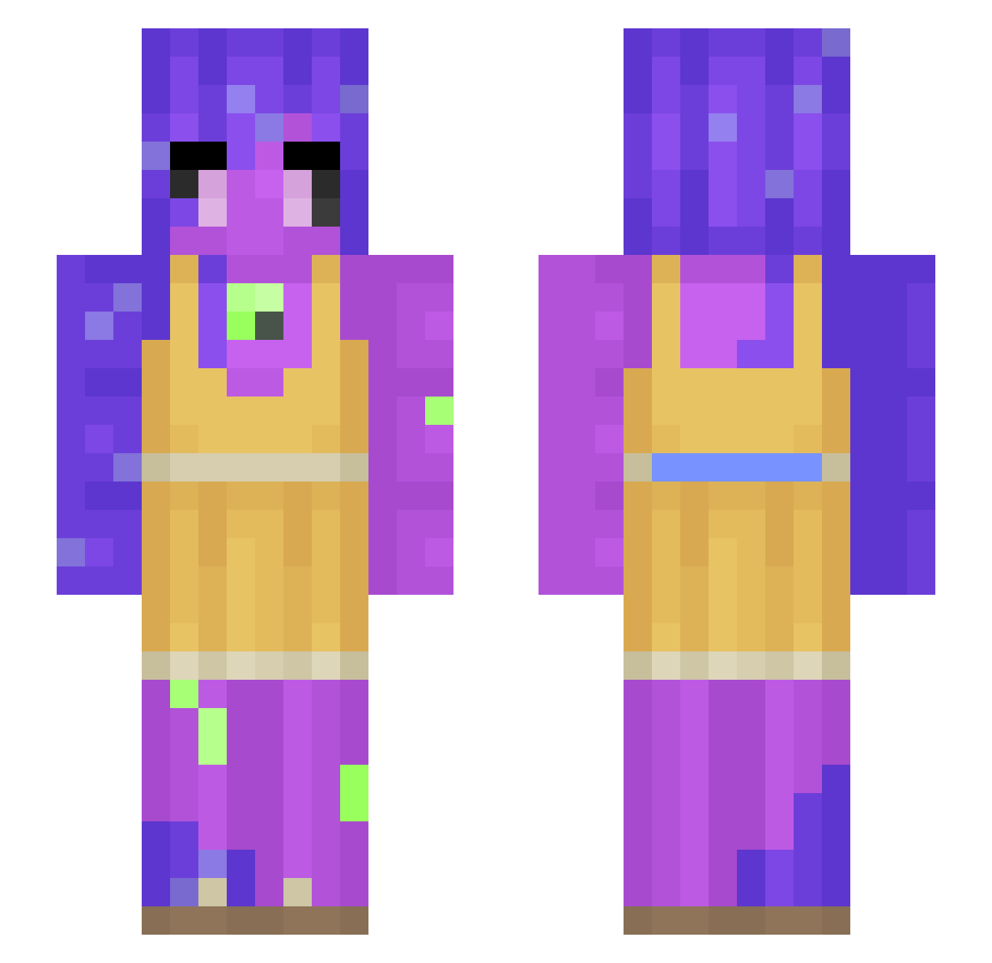 Gappy4Balls Minecraft skin, front and back view